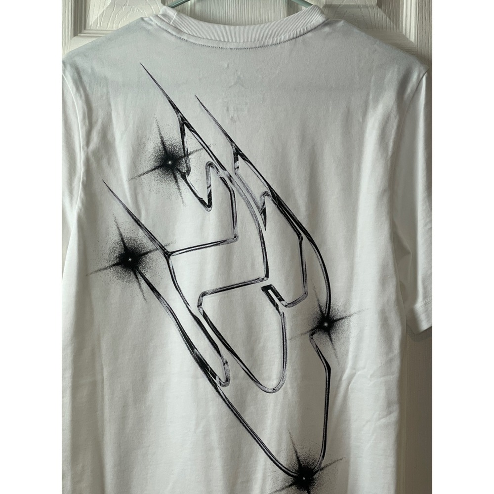 Jordan Sport Dri-FIT T-Shirt Mens XS White Abstract Back Graphic Tee Jumpman Y2k - Picture 6 of 11